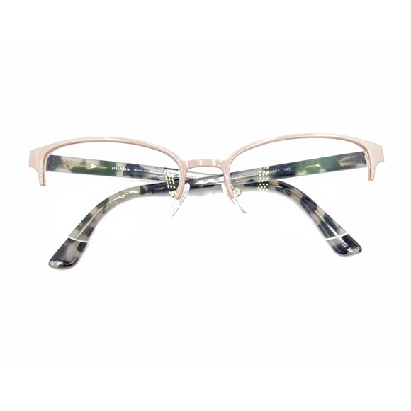 Prada VPR 61X YEP-1O1 Pink Gold Gray Half Rim Eyeglasses Frames 54-17 145 Italy - Picture 12 of 12